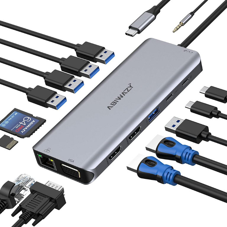 Abiwazy 14 en 1 multiprises PC Mac