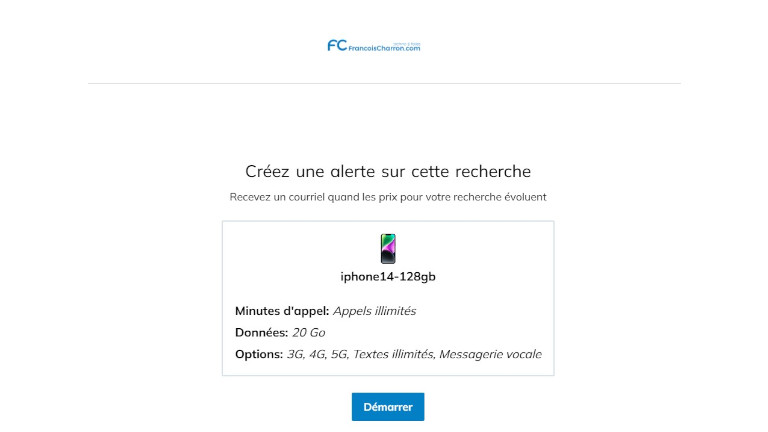 Activez les alertes du comparateur pour être prévenu des meilleures offres de forfaits cellulaires. Alerte prix forfaits mobiles